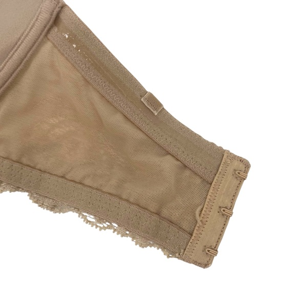 NATORI TAN FEATHERS PLUNGE STRAPLESS BRA SIZE 32D - Picture 8 of 12